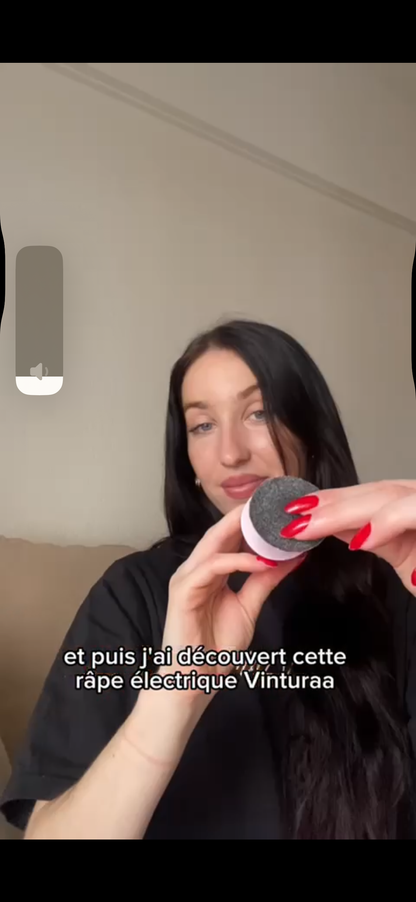 Râpe électrique pédicure VINTURAA – 60 disques abrasifs | Pieds doux en 5 min