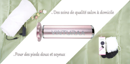 Râpe électrique pédicure VINTURAA – 60 disques abrasifs | Pieds doux en 5 min