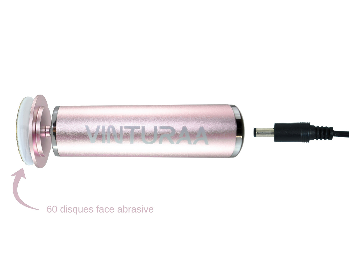 Râpe électrique pédicure VINTURAA – 60 disques abrasifs | Pieds doux en 5 min