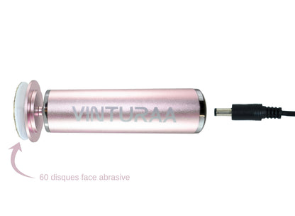 Râpe électrique pédicure VINTURAA – 60 disques abrasifs | Pieds doux en 5 min